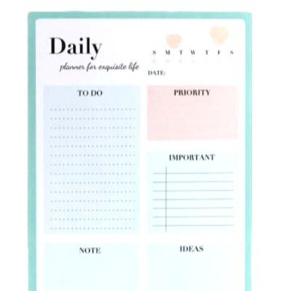 Daily Planner To Do List Pad For an Exquisite Life Colorful - Picture 2 of 2